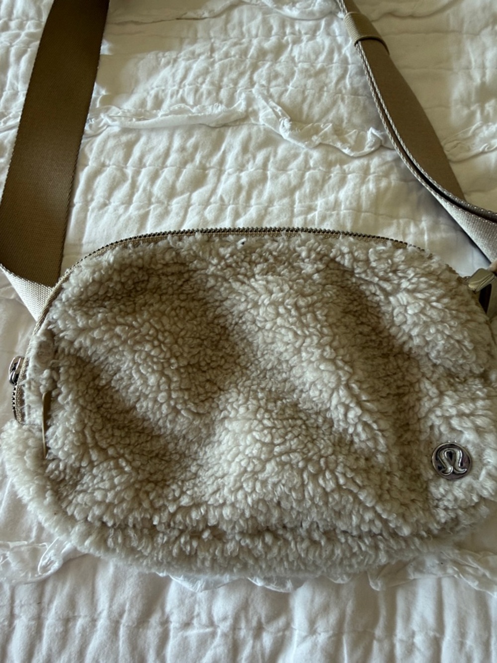 lululemon athletica Sherpa Crossbody belt Bag in Beige